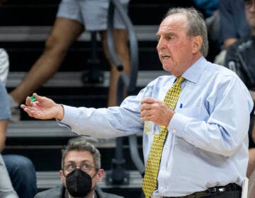 La Salle basketball coach Fran Dunphy during a game.