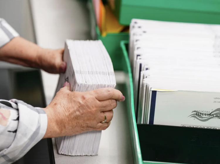 mail ballots getting processed.