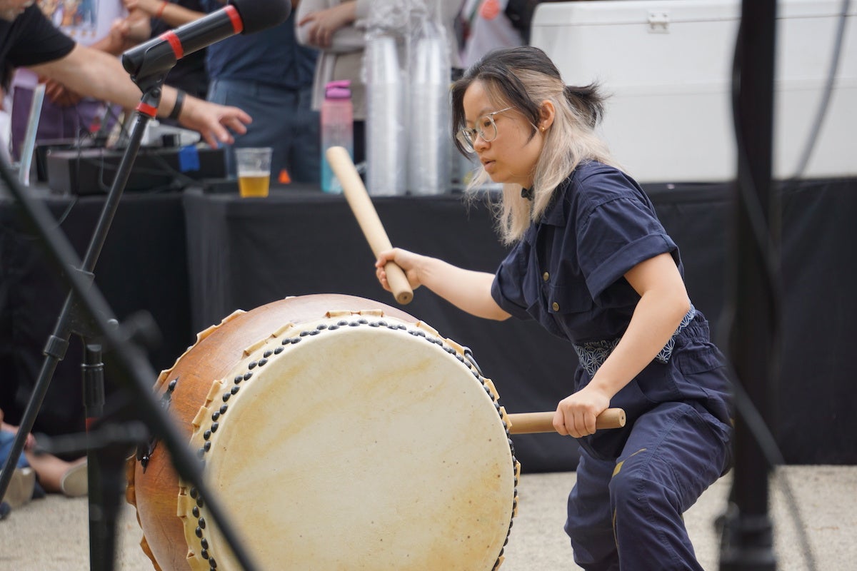 Casual Fifth member Yidan Zeng performs at Sakura Sunday