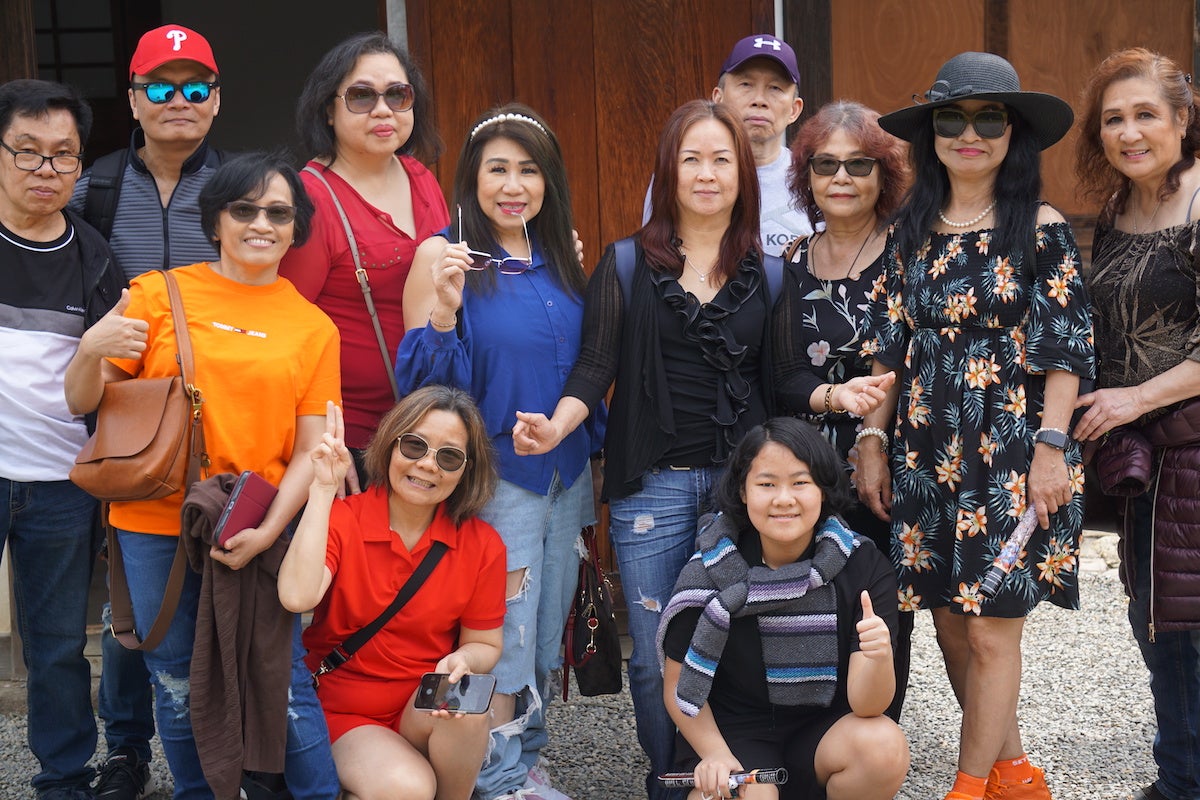 Fifteen-year-old Charen (bottom right) and her family decided to make a day trip to the Cherry Blossom Festival