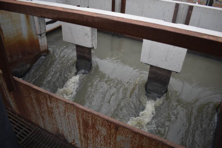 Testing wastewater.(Courtesy of New Castle County)