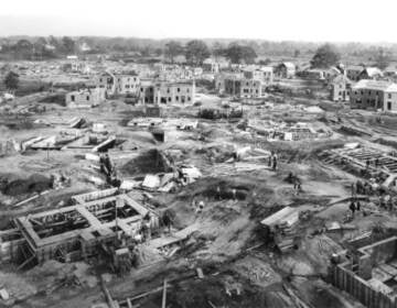 Yorkship Village under construction in 1918