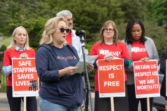 RN Susan Lawson has been an Upland resident her entire life and a nurse at Crozer-Chester Medical Center since 2012. (Kimberly Paynter/WHYY)