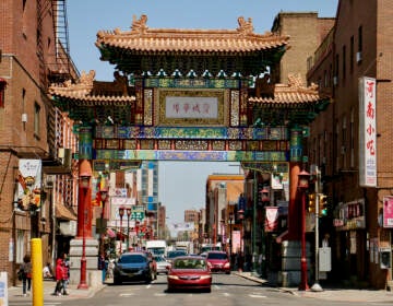 The Chinatown Friendship Arch is visible on a sunny day.