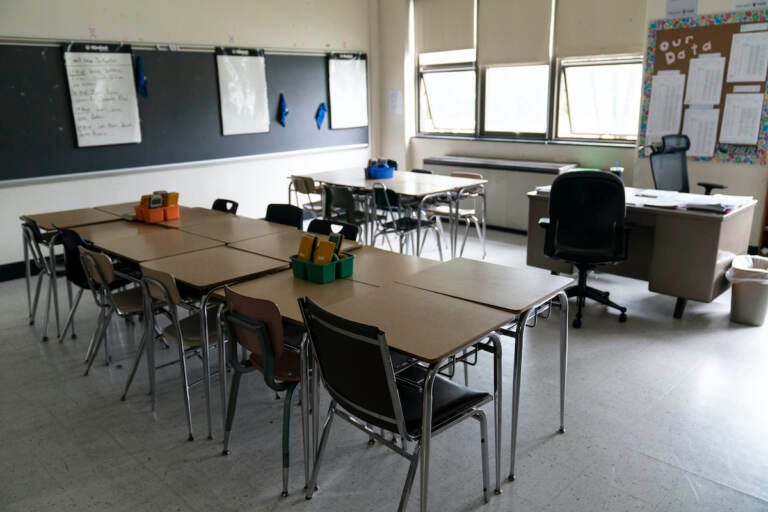 class room at Penn Wood High School in Lansdowne