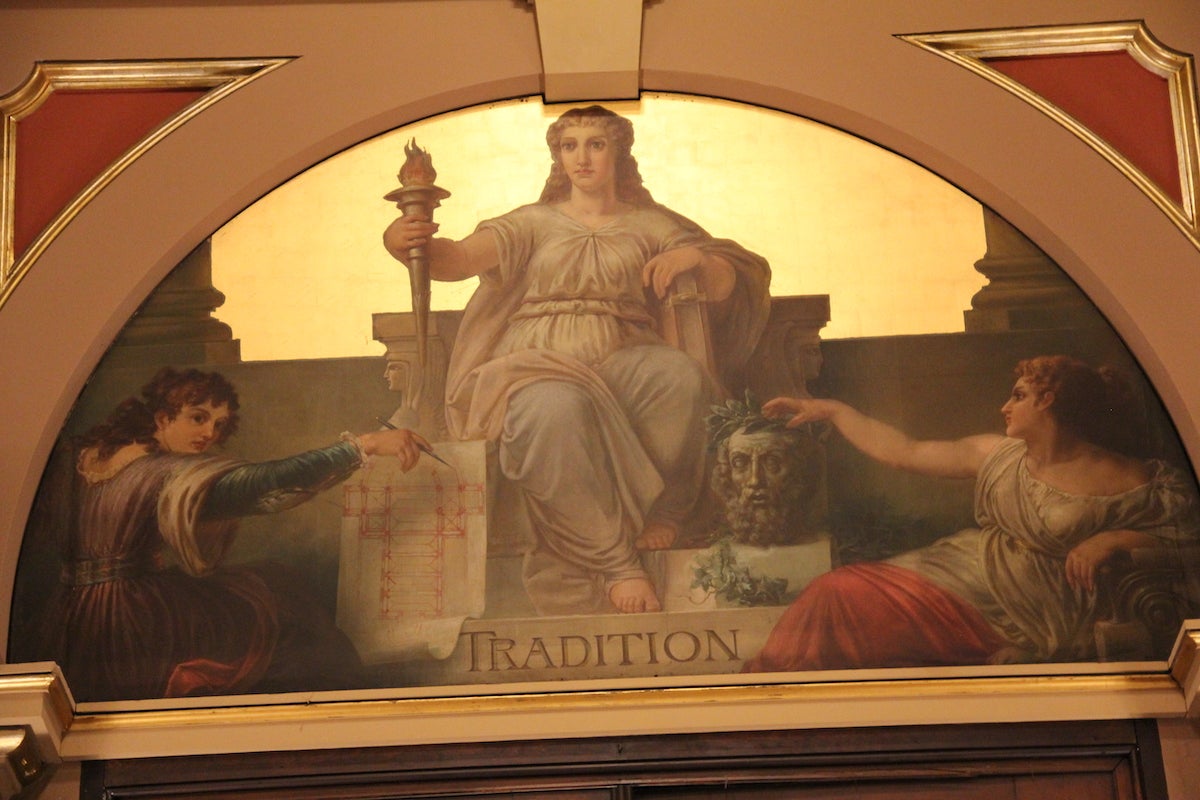 This painting is located in the Franklin Room at the Masonic Temple in Philadelphia.