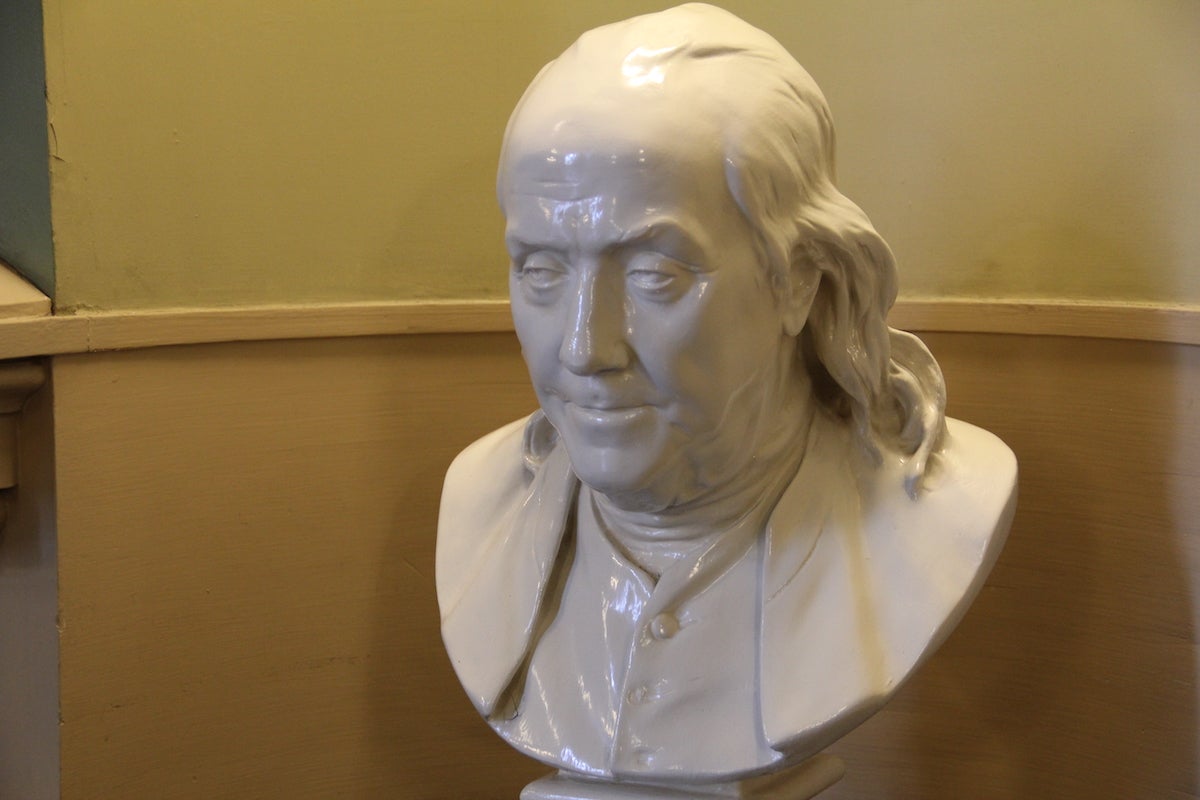 Benjamin Franklin served as the Grand Master of the Grand Lodge of Pennsylvania in 1734 and 1749.