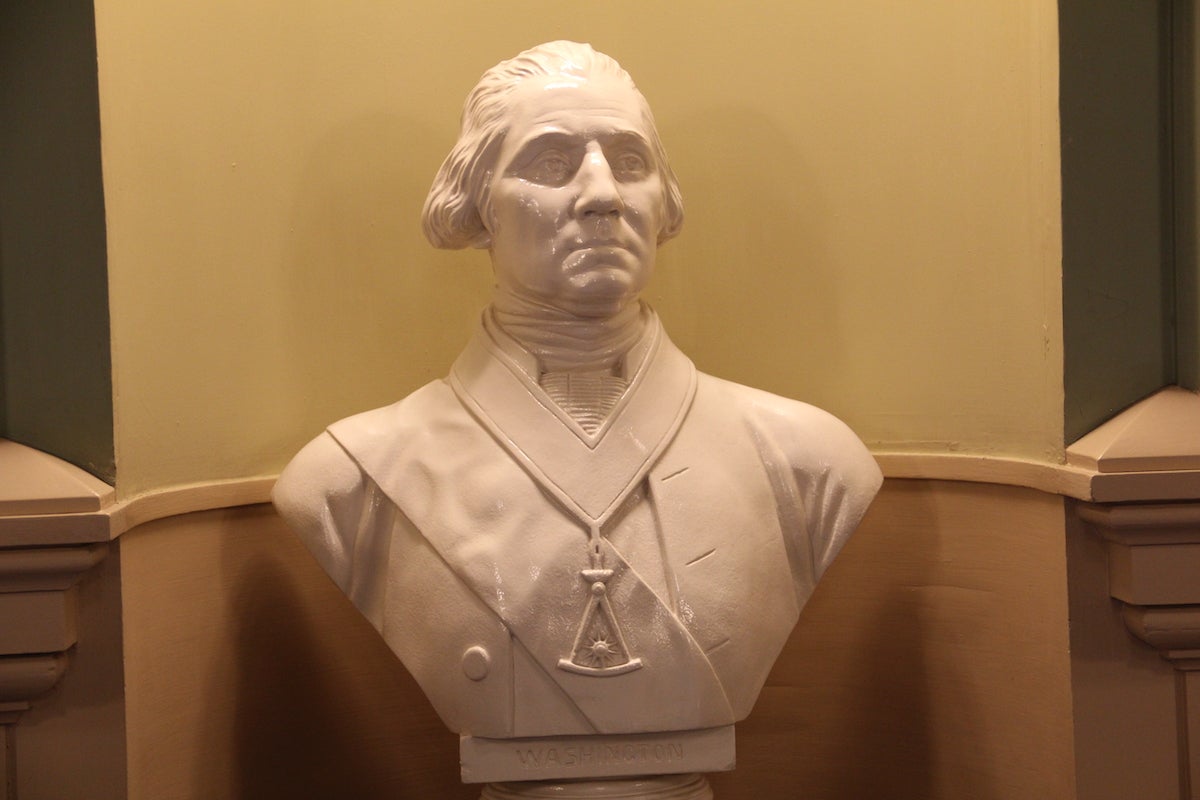 George Washington was a noted Freemason, becoming a Master Mason in 1753.