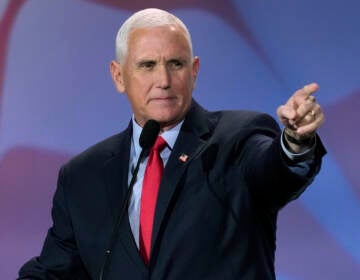 Former Vice President Mike Pence speaks at the annual leadership meeting of the Republican Jewish Coalition on Friday, Nov. 18, 2022, in Las Vegas.