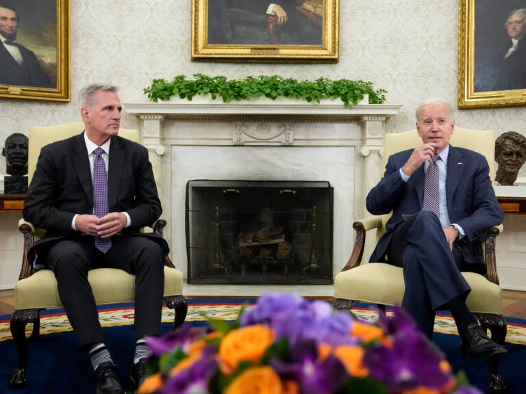 Joe Biden and Kevin McCarthy at the White House