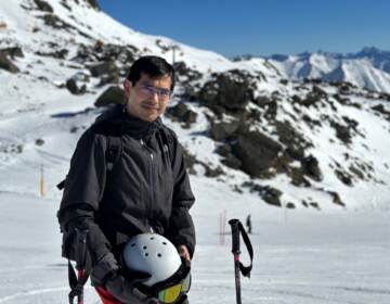 Boon Lim on a ski trip in the French Alps.