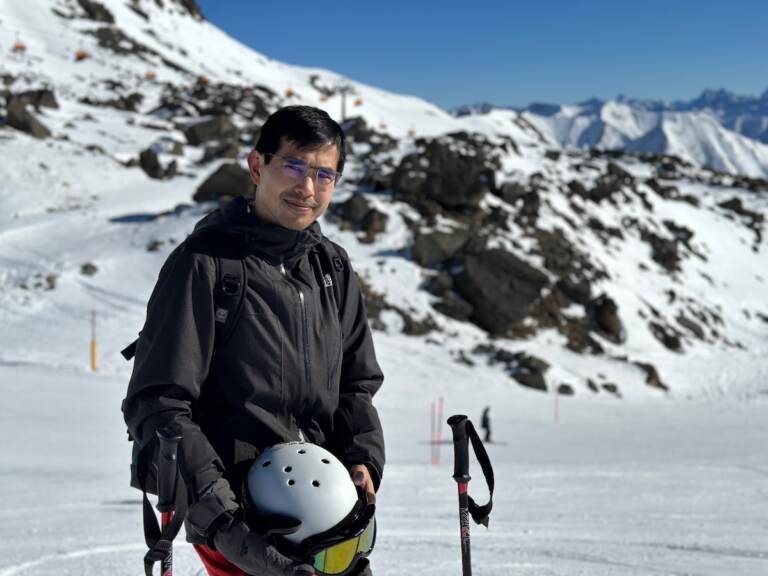 Boon Lim on a ski trip in the French Alps.