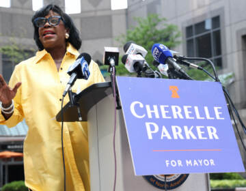 Democratic nominee for mayor Cherelle Parker speaks in Philadelphia