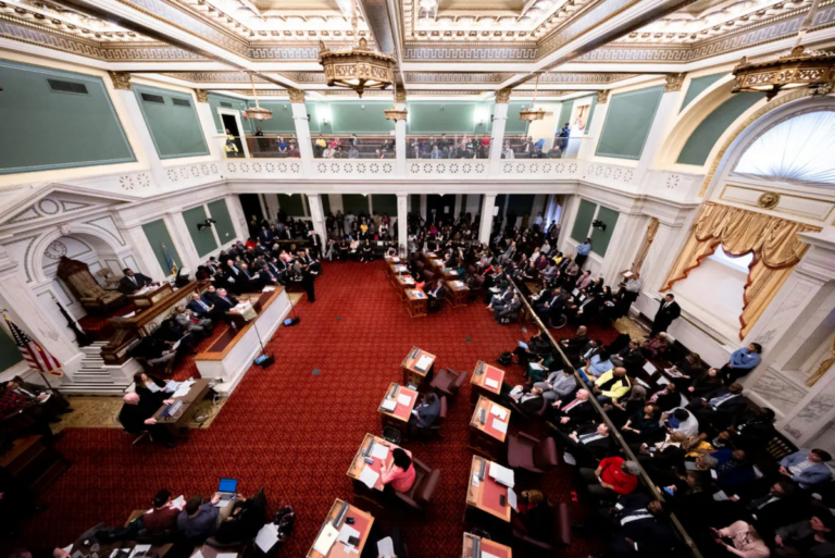 Philadelphia City Council Chambers seen from above