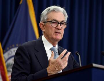 Federal Reserve Chair Jerome Powell speaks during a news conference at the Federal Reserve in Washington