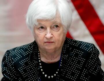 Treasury Secretary Janet Yellen, seen here on April 13, warned on Monday that the federal government could default on its debt as early as June 1 unless Congress raises or suspends the debt ceiling