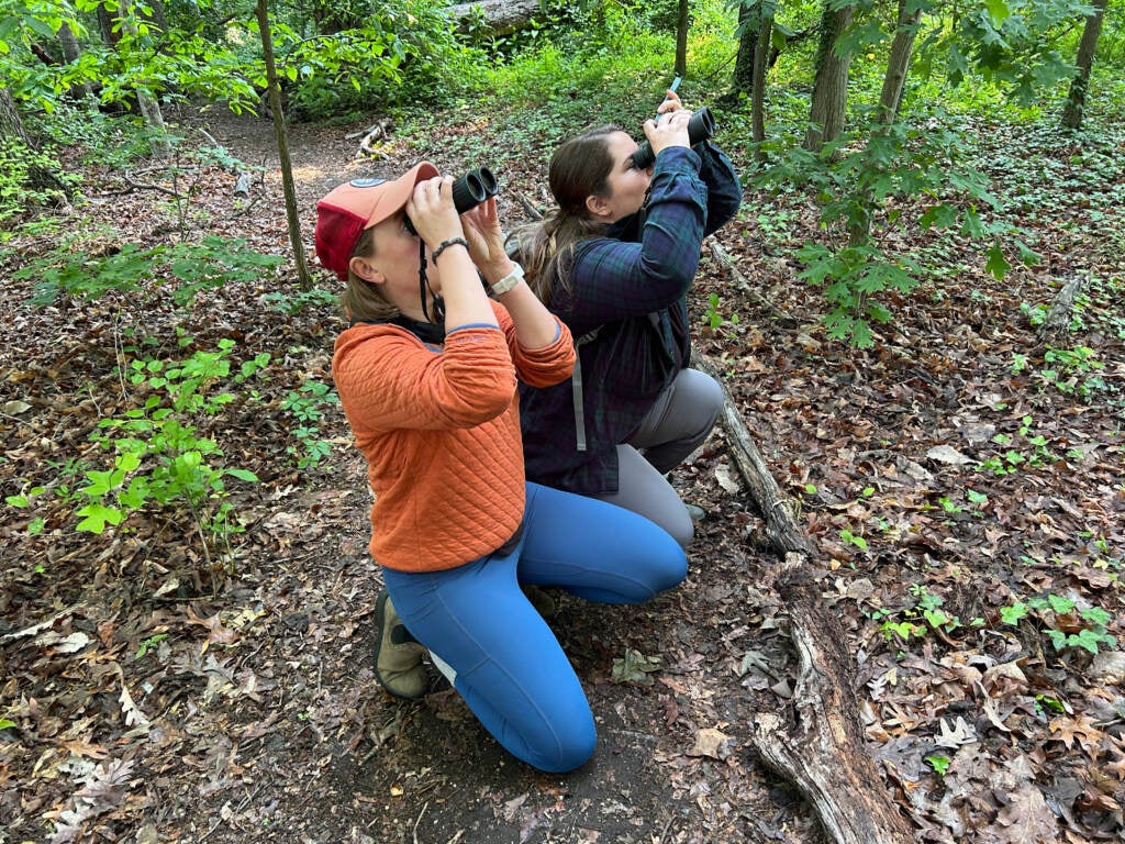 ''People think when you're birding in a big city, you can't get to places like this,'' says Emmie Bhagratti (right), who was birding along with Jo Stiles in Fort Slocum Park.