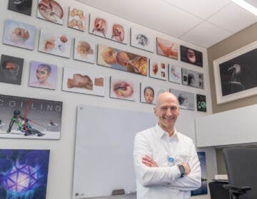 Dr. Brian Dunham is the co-founder of the Stream Studios at the Children’s Hospital of Philadelphia where its team of medical illustrators create visual education graphics, animations and 3D-models. (Kimberly Paynter/WHYY)