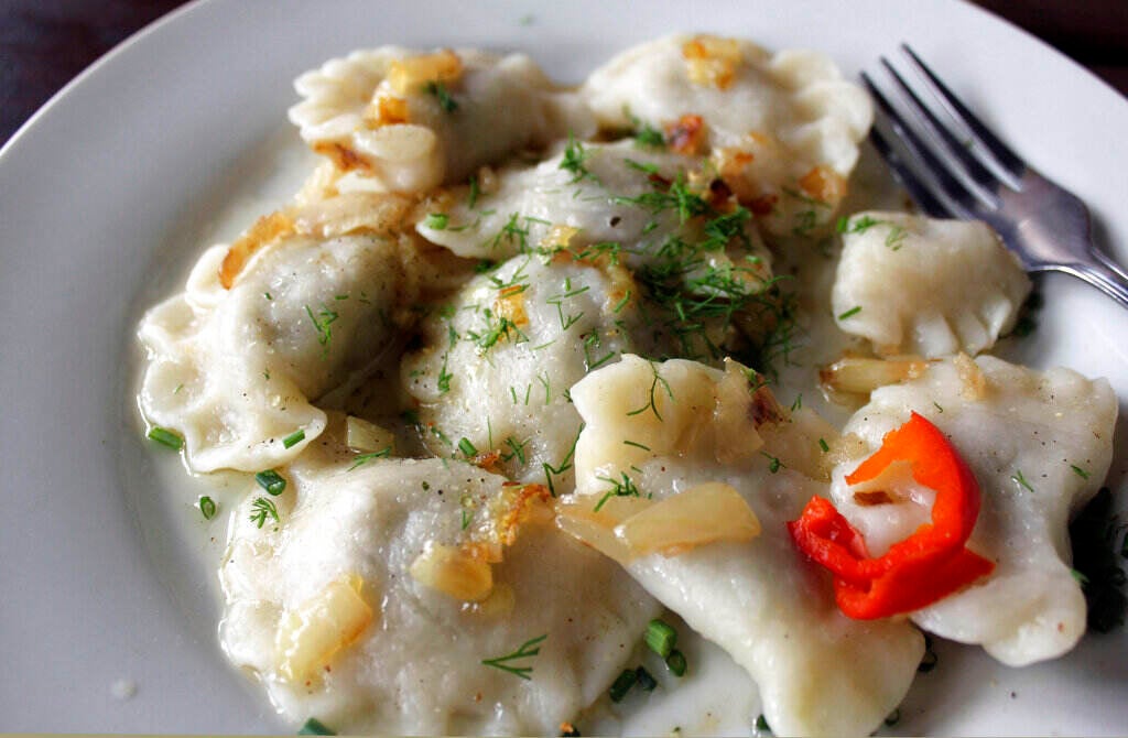 pierogis on a plate