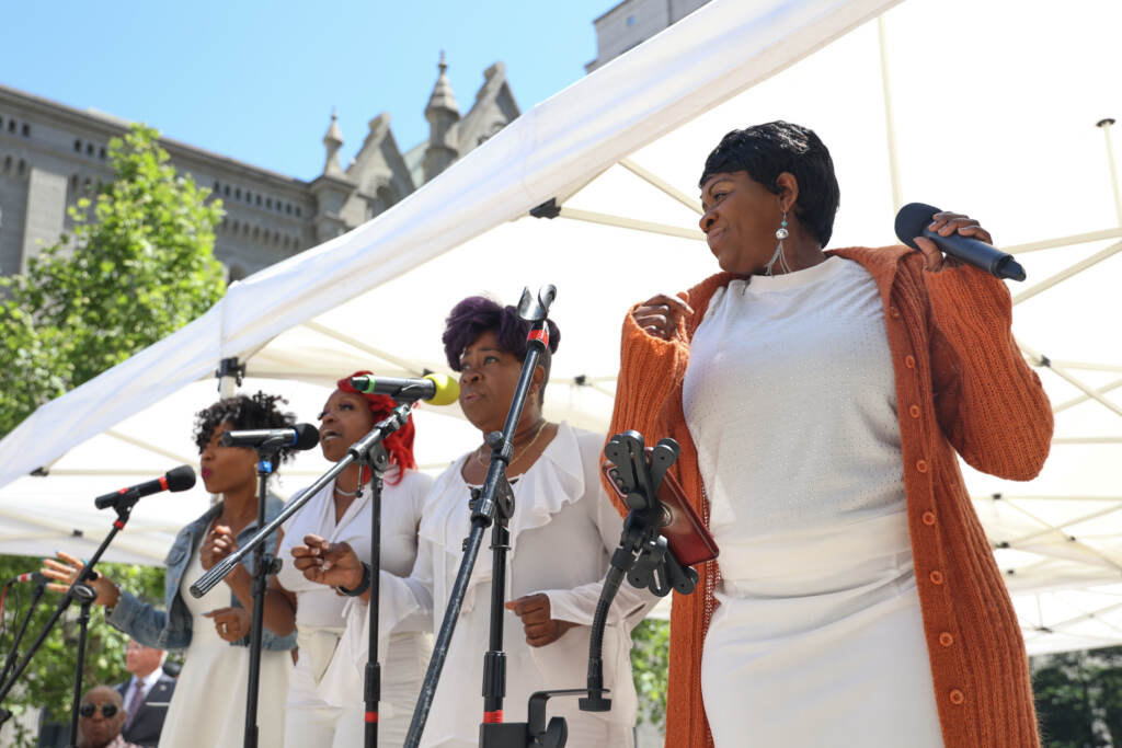 The Juneteenth Singers performing