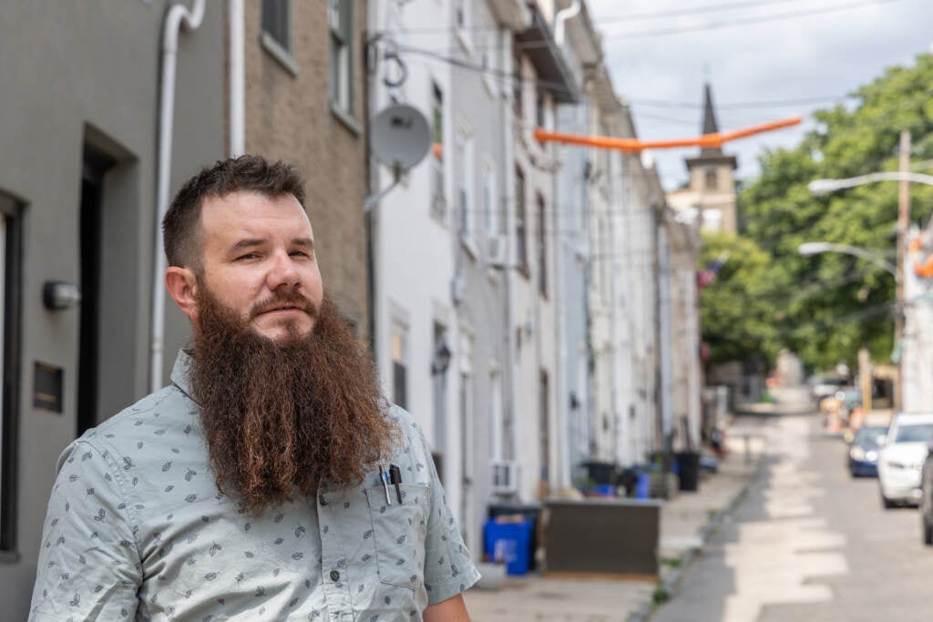 Matt Novatnack poses for a portrait outside