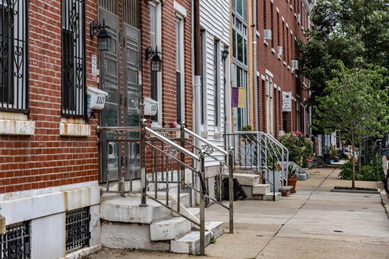 Rowhomes in Philadelphia’s Spring Garden neighborhood