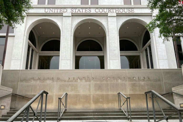 U.S. District Court building is shown, Friday, April 30, 2021, in Tallahassee, Fla