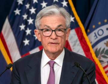 Federal Reserve Chair Jerome Powell speaks during a news conference following a Federal Open Market Committee meeting, Wednesday, June 14, 2023, at the Federal Reserve Board Building in Washington