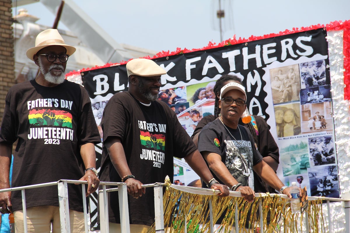 The festival took place on Father's Day, and this float was themed on the importance of a strong father figure in the family unit