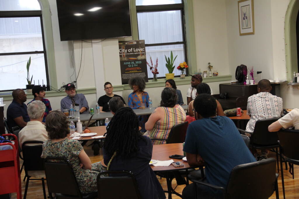 WHYY’s N.I.C.E. Team hosted a brunch conversation with queer activists focusing on the fight of LGBTQ+ rights in Philadelphia on June 25, 2023 at the Lutheran Settlement House