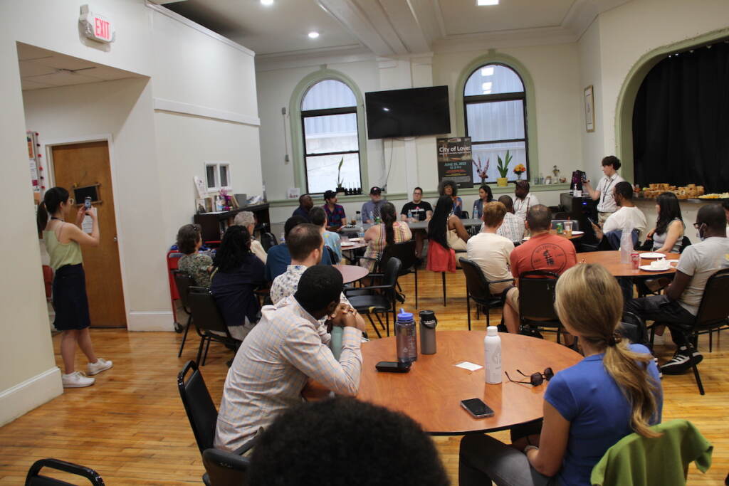 WHYY’s N.I.C.E. Team hosted a brunch conversation with queer activists focusing on the fight of LGBTQ+ rights in Philadelphia on June 25, 2023 at the Lutheran Settlement House