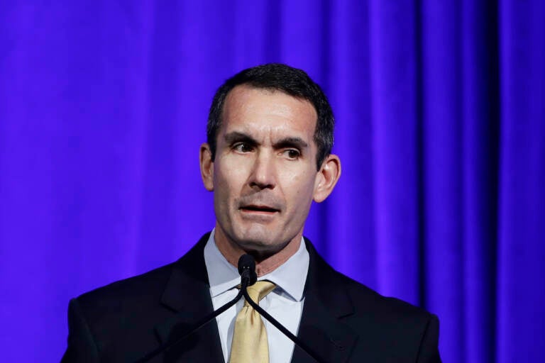 Pennsylvania Auditor General Eugene DePasquale speaks during a Pennsylvania Democratic Party fundraiser on Nov. 1, 2019, in Philadelphia. DePasquale, Pennsylvania's former two-term auditor general, said Thursday, June 1, 2023, that he will run for state attorney general in the 2024 election. (AP Photo/Matt Rourke, File)