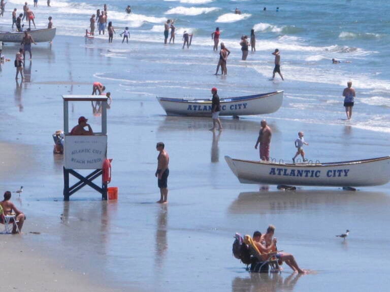 The beach at Atlantic City