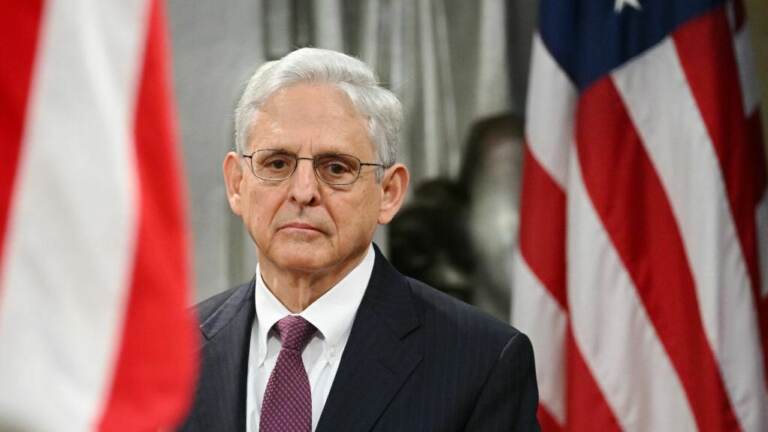 U.S. Attorney General Merrick Garland is pictured during a Justice Department event on May 24. On Wednesday, he defended the integrity of the special counsel investigation into former President Donald Trump's handling of classified documents after leaving office.