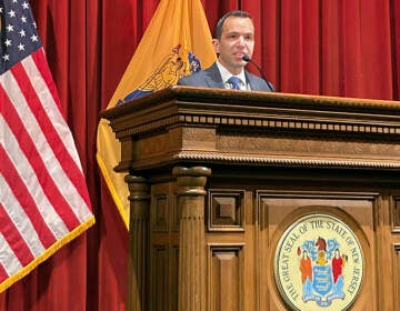 Matt Platkin speaking at a podium