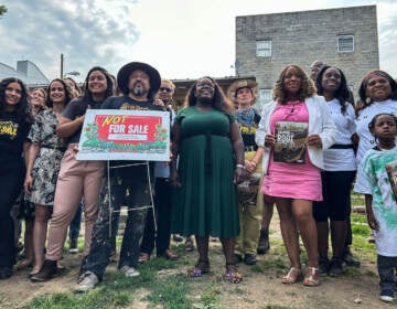Members of City Council, gardeners, and advocates gathered to celebrate the lien buyback deal at Iglesias Gardens in North Philly Tuesday.