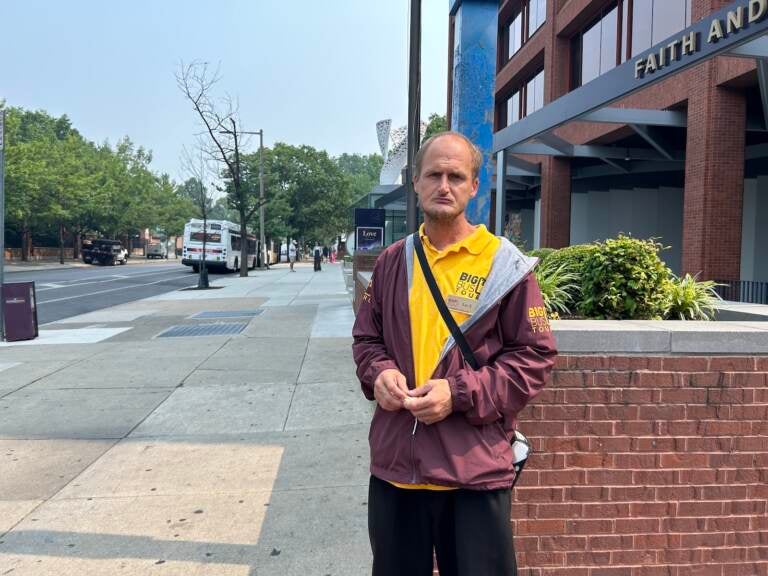 Lee Tilley poses for a photo in Philly outside