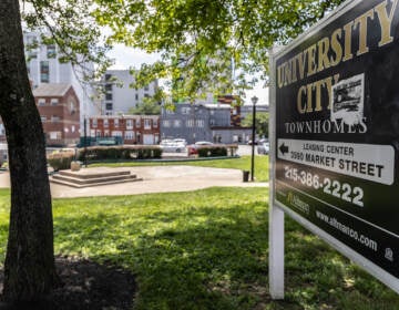 The University City Townhomes at 40th and Market streets in Philadelphia in summer, 2023.