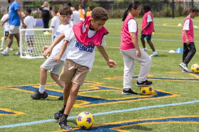 The Chelsea Foundation partnered with the Boys & Girls Clubs of Philadelphia to throw a Football Festival. 100 local kids participated in a soccer clinic at Christo Rey High School on July 24, 2023