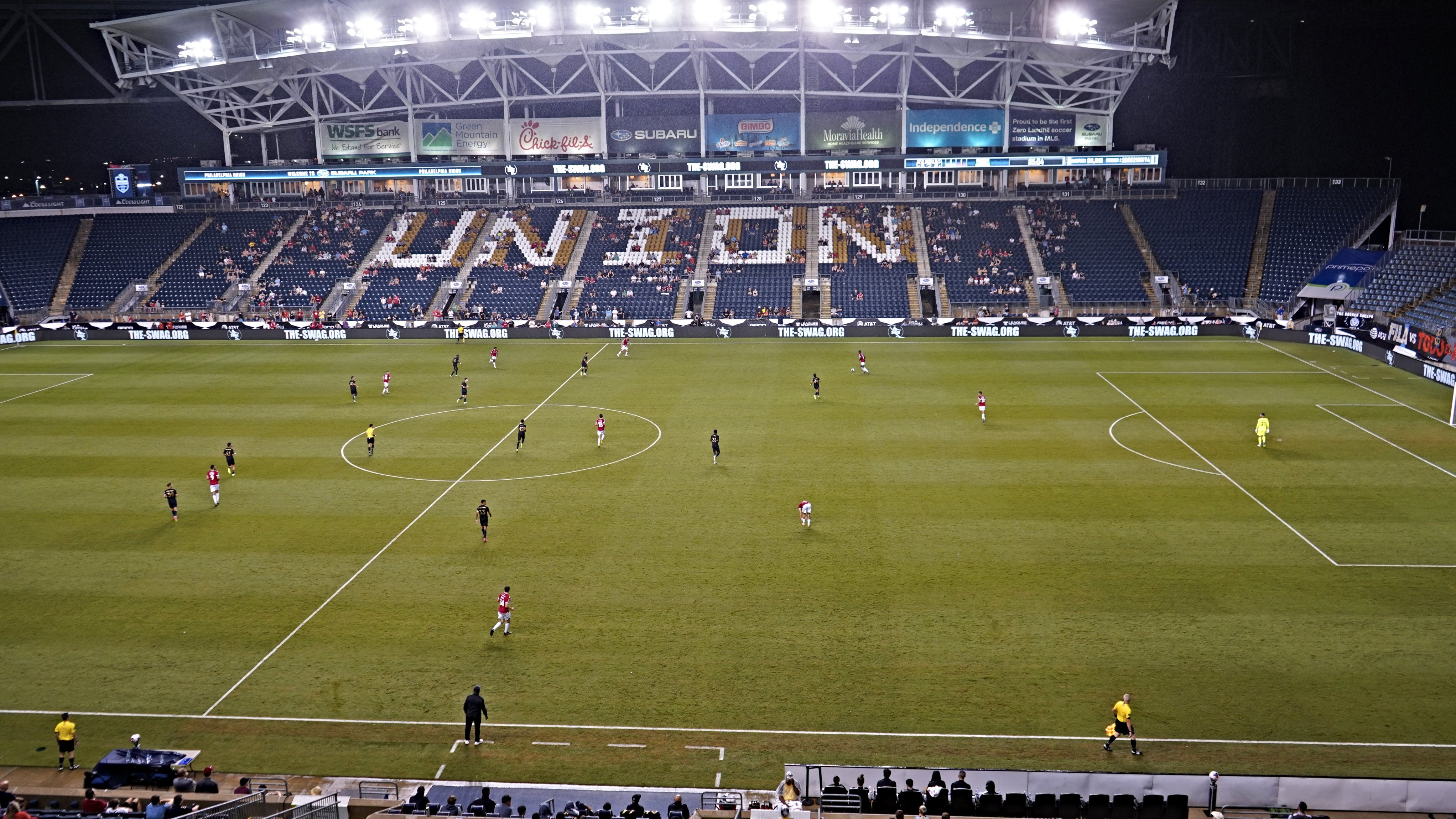 CHESTER, PA - JULY 16: Phang, the Philadelphia Union mascot, performs prior  to the Major League