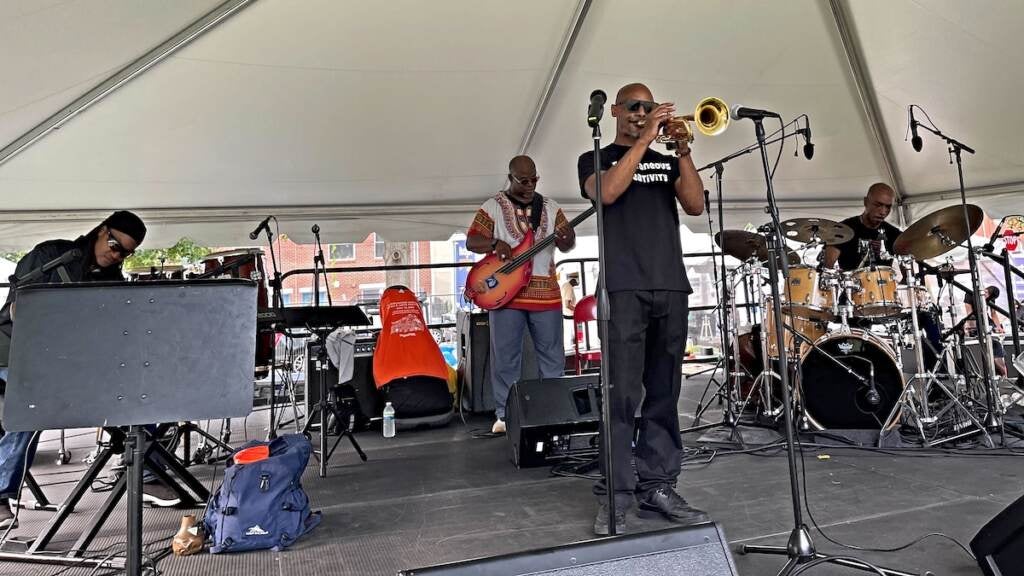 Artists perform at the 2023 Lancaster Avenue Jazz and Arts Festival.