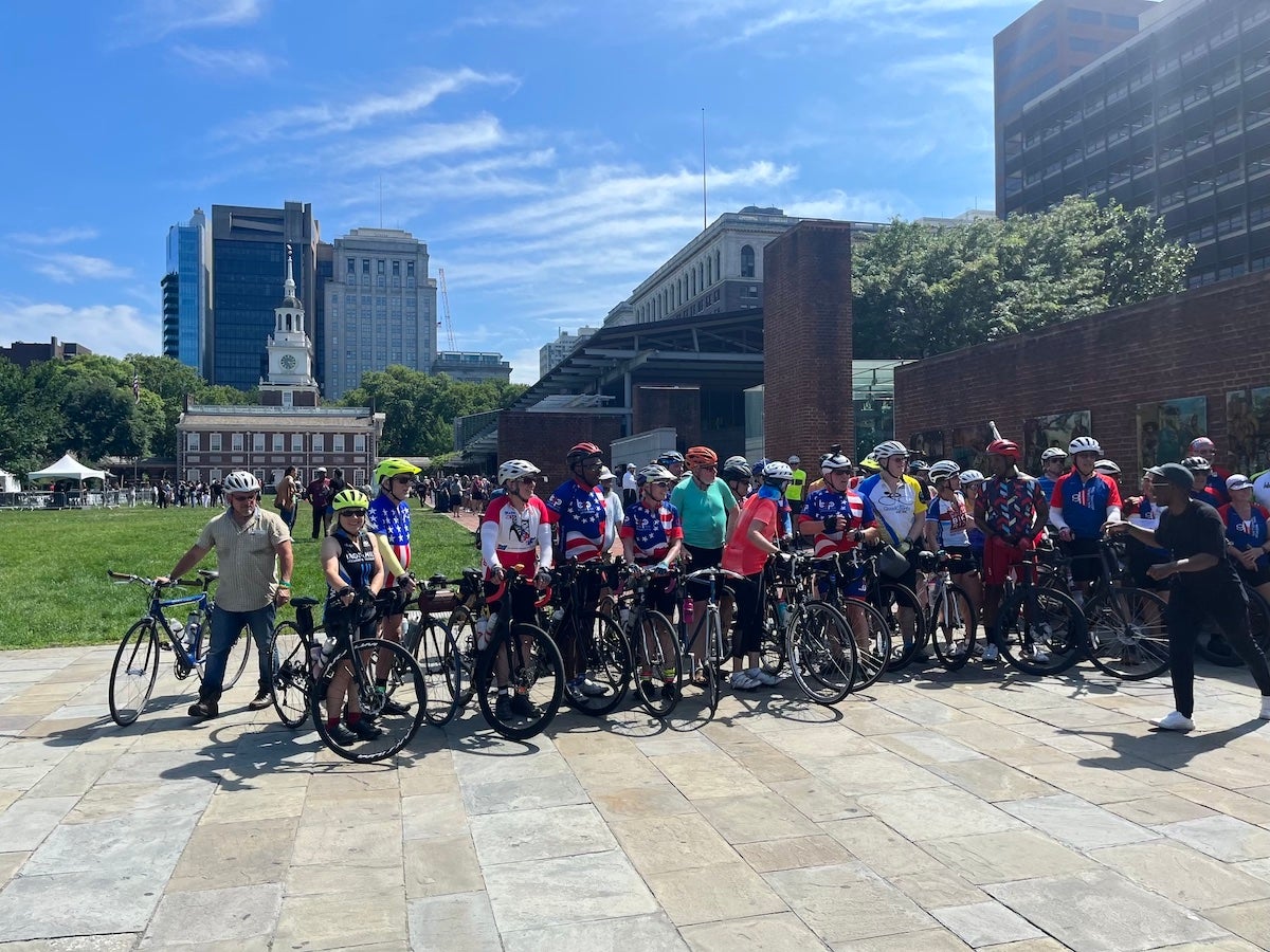 700 mile cycling journey ends at Independence Mall WHYY