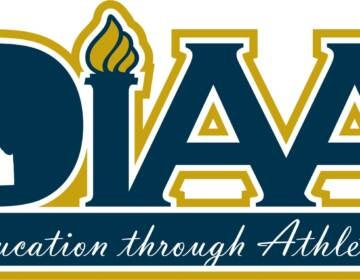 The acronym DIAA and text underneath that reads Education through Athletics