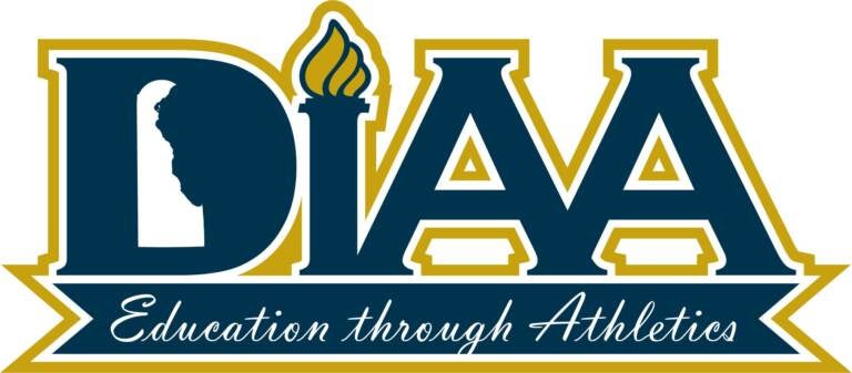 The acronym DIAA and text underneath that reads Education through Athletics