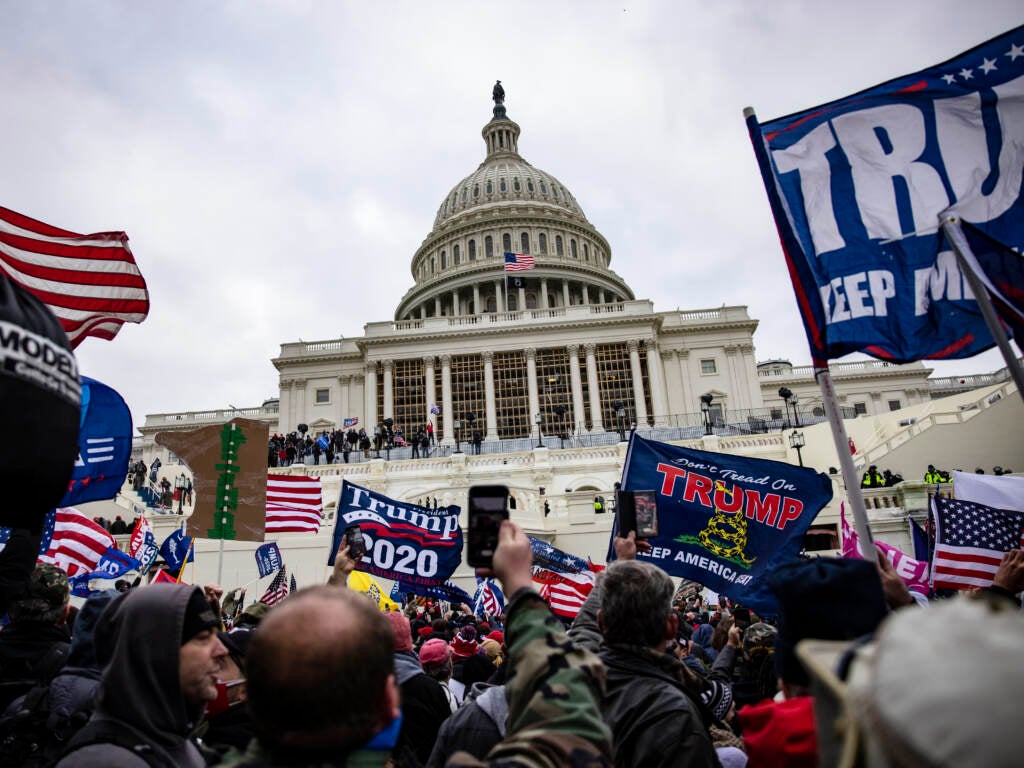 Pro-Trump supporters storm the U.S. Capitol following a rally with President Donald Trump on Jan. 6, 2021