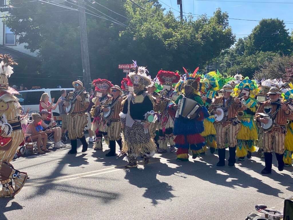 Philadelphia Mummers’ Fralinger String Band is a part of the Glenside Fourth of July Parade.