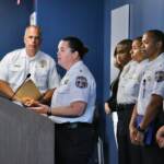 Krista Dahl-Campbell speaks at a podium