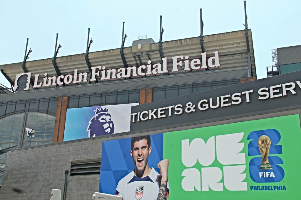 World Cup 2026: Philadelphia brand includes Lincoln Financial Field  Christian Pulisic banner