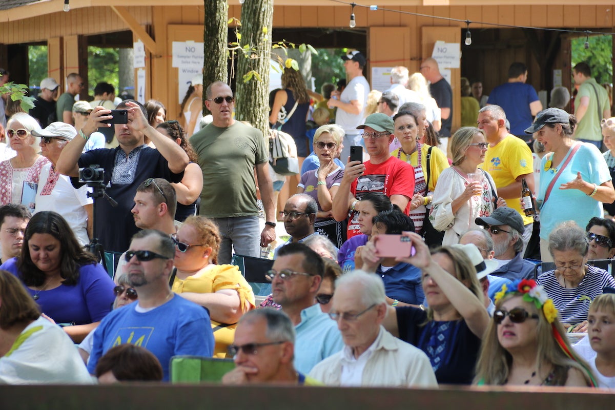 Thousands attended the Ukrainian Folk Festival in Horsham on Aug. 27, 2023. (Cory Sharber/WHYY)