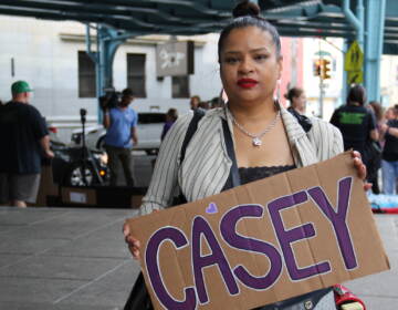 Roz Pichardo led the march from SEPTA’s Huntingdon Station to McPherson Square on Aug. 29, 2023